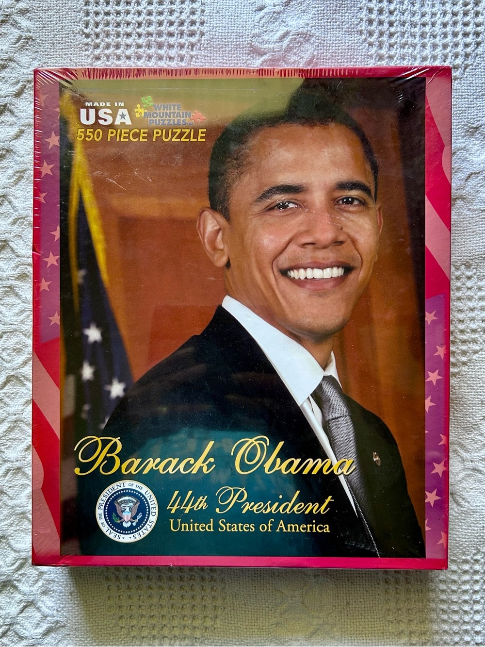 White Mountain Barack Obama 550 pc Jigsaw Puzzle 2009 Historic Victory New